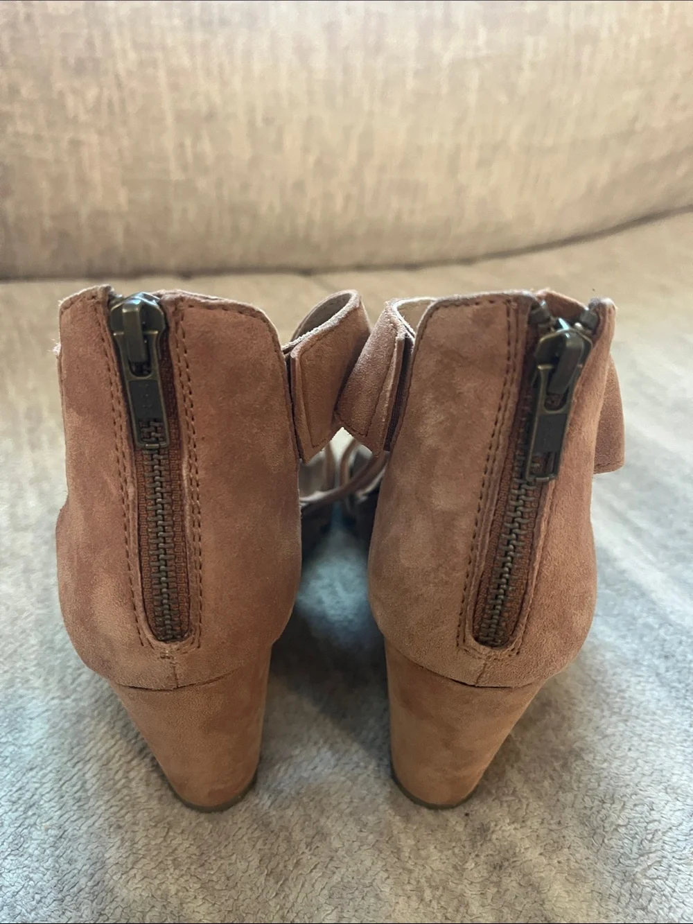 Diba True Brown Suede Wedge Sandals